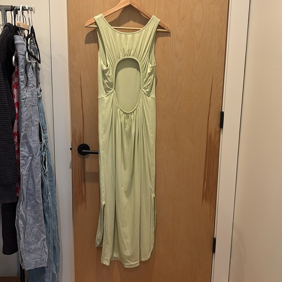 Lululemon Midi Dress Pima Open Back Green Size 8 - Picture 5 of 6